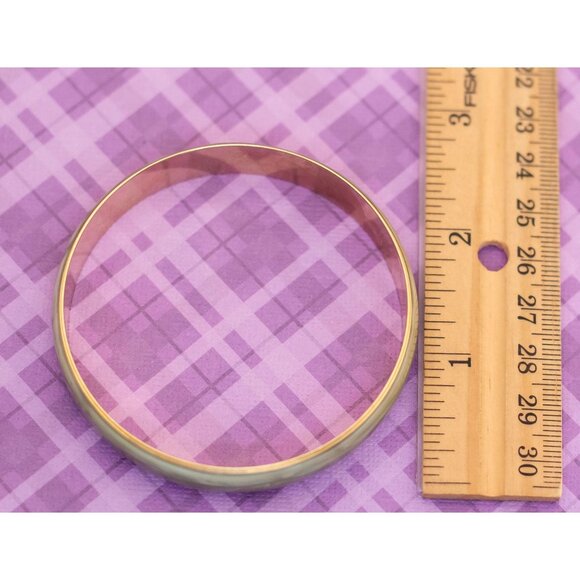 Vintage Avon Bangle with Green Enamel 8 Inches - V1 - Picture 3 of 3